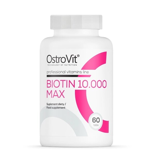 Вітаміни та мінерали OstroVit Biotin 10000 Max, 60 таблеток від компанії Shock km ua - фото 1