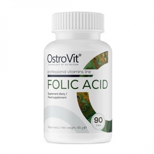 Вітаміни та мінерали OstroVit Folic Acid, 90 таблеток від компанії Shock km ua - фото 1