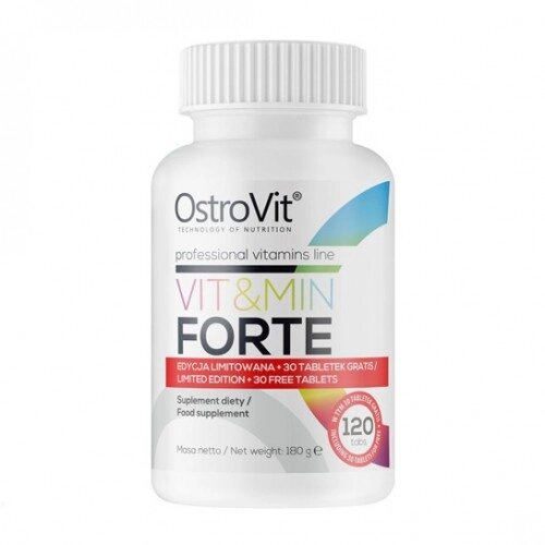 Вітаміни та мінерали OstroVit Vit and Min Forte, 120 таблеток від компанії Shock km ua - фото 1