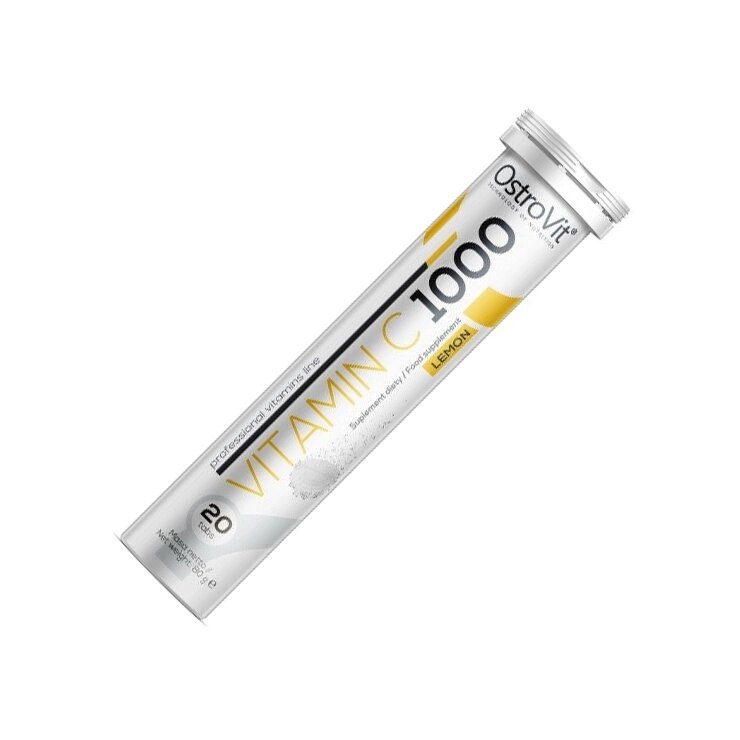 Вітаміни та мінерали OstroVit Vitamin C 1000, 20 таблеток - лимон від компанії Shock km ua - фото 1