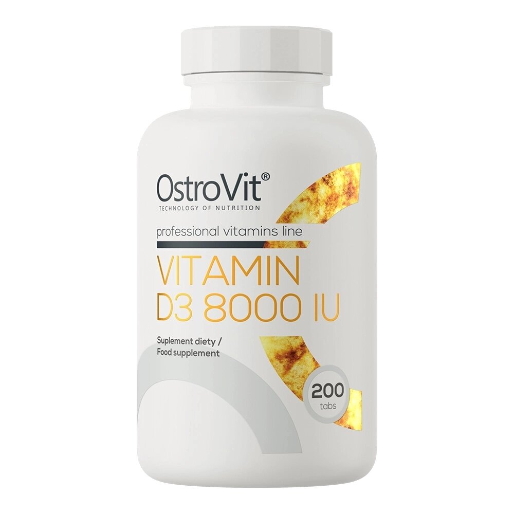 Вітаміни та мінерали OstroVit Vitamin D3 8000 IU, 200 таблеток від компанії Shock km ua - фото 1