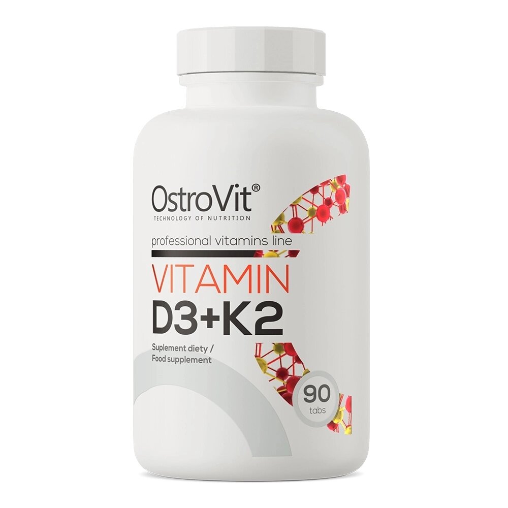 Вітаміни та мінерали OstroVit Vitamin D3+K2, 90 таблеток від компанії Shock km ua - фото 1