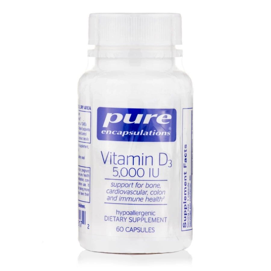 Вітаміни та мінерали Pure Encapsulations Vitamin D3 5000 МЕ, 60 капсул від компанії Shock km ua - фото 1