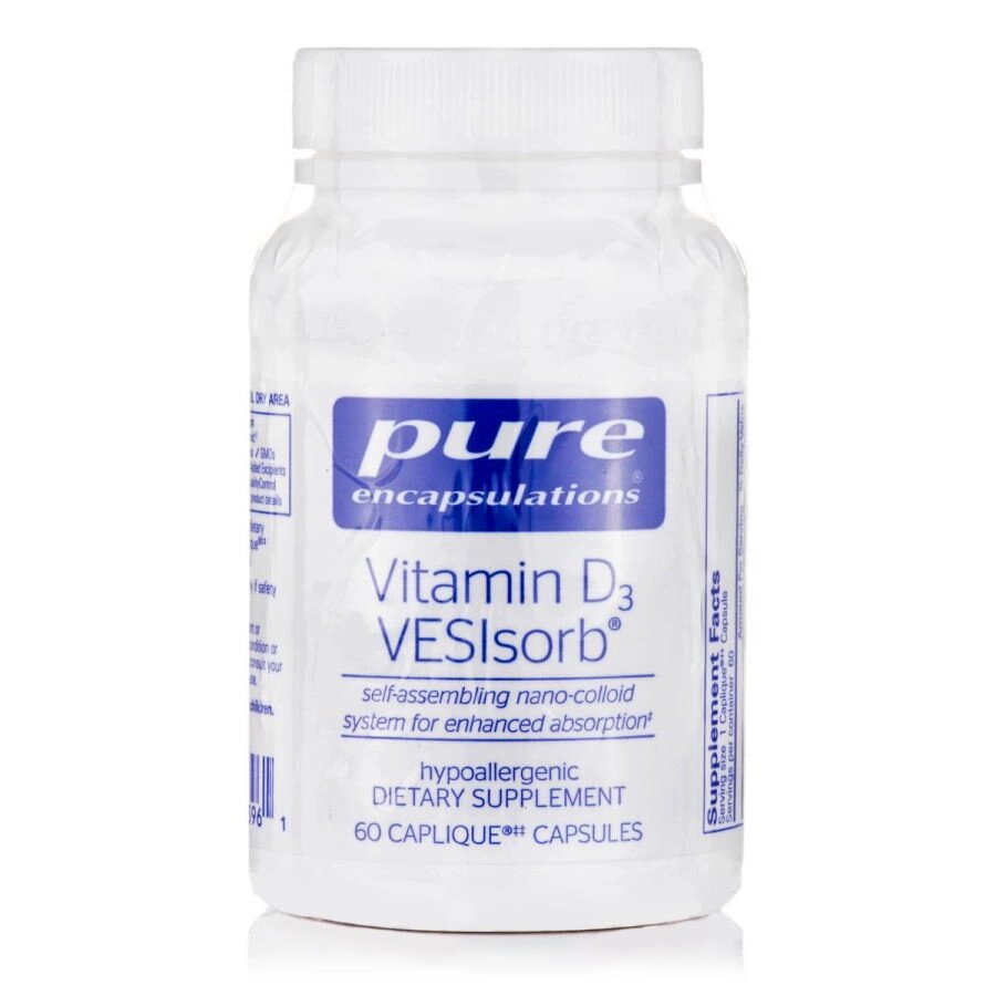 Вітаміни та мінерали Pure Encapsulations Vitamin D3 VESIsorb, 60 капсул від компанії Shock km ua - фото 1