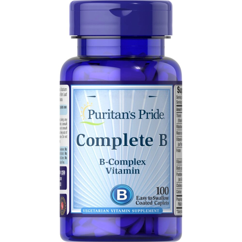 Вітаміни та мінерали Puritan's Pride Complete B, 100 каплет від компанії Shock km ua - фото 1