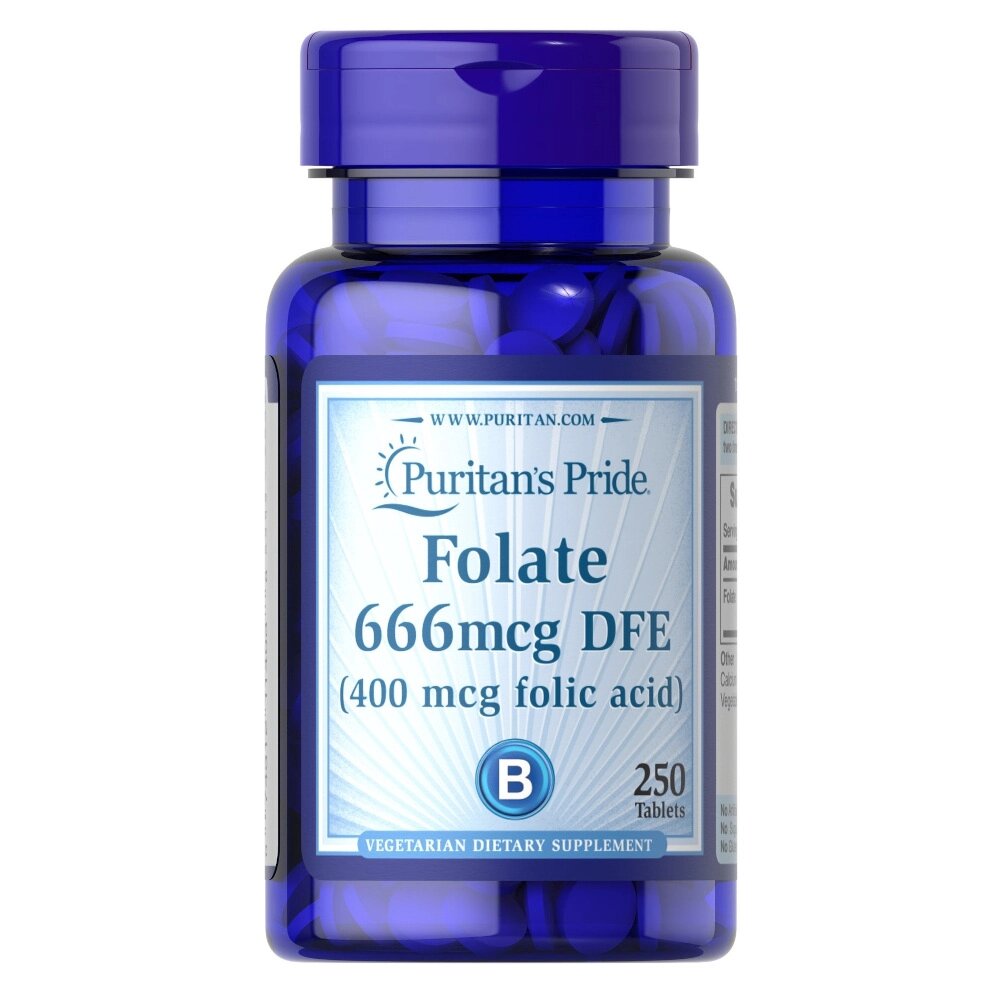 Вітаміни та мінерали Puritan's Pride Folic Acid 400 mcg, 250 таблеток від компанії Shock km ua - фото 1