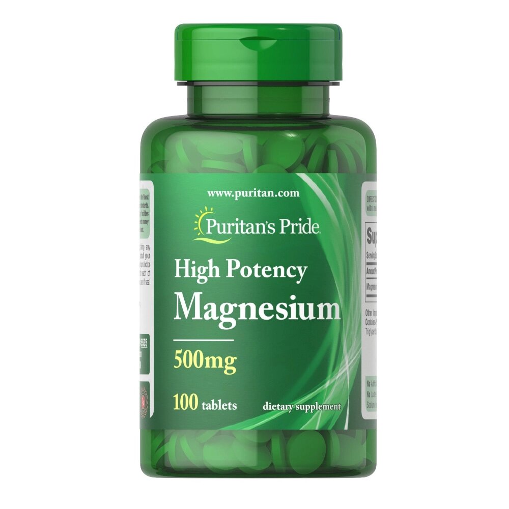 Вітаміни та мінерали Puritan's Pride High Potency Magnesium 500 mg, 100 таблеток від компанії Shock km ua - фото 1