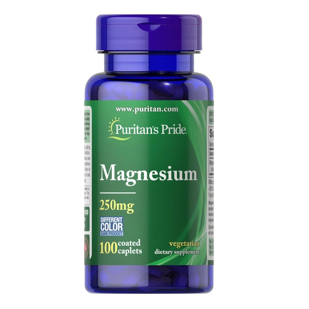 Вітаміни та мінерали Puritan's Pride Magnesium 250 mg, 100 каплет від компанії Shock km ua - фото 1
