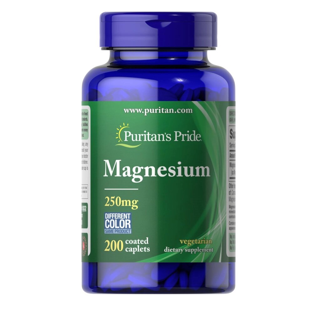 Вітаміни та мінерали Puritan's Pride Magnesium 250 mg, 200 каплет від компанії Shock km ua - фото 1
