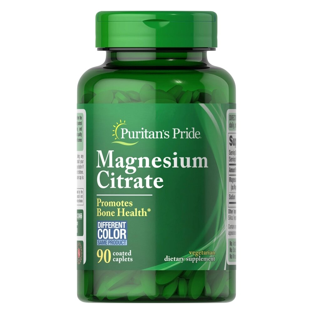 Вітаміни та мінерали Puritan's Pride Magnesium Citrate 200 mg, 90 каплет від компанії Shock km ua - фото 1