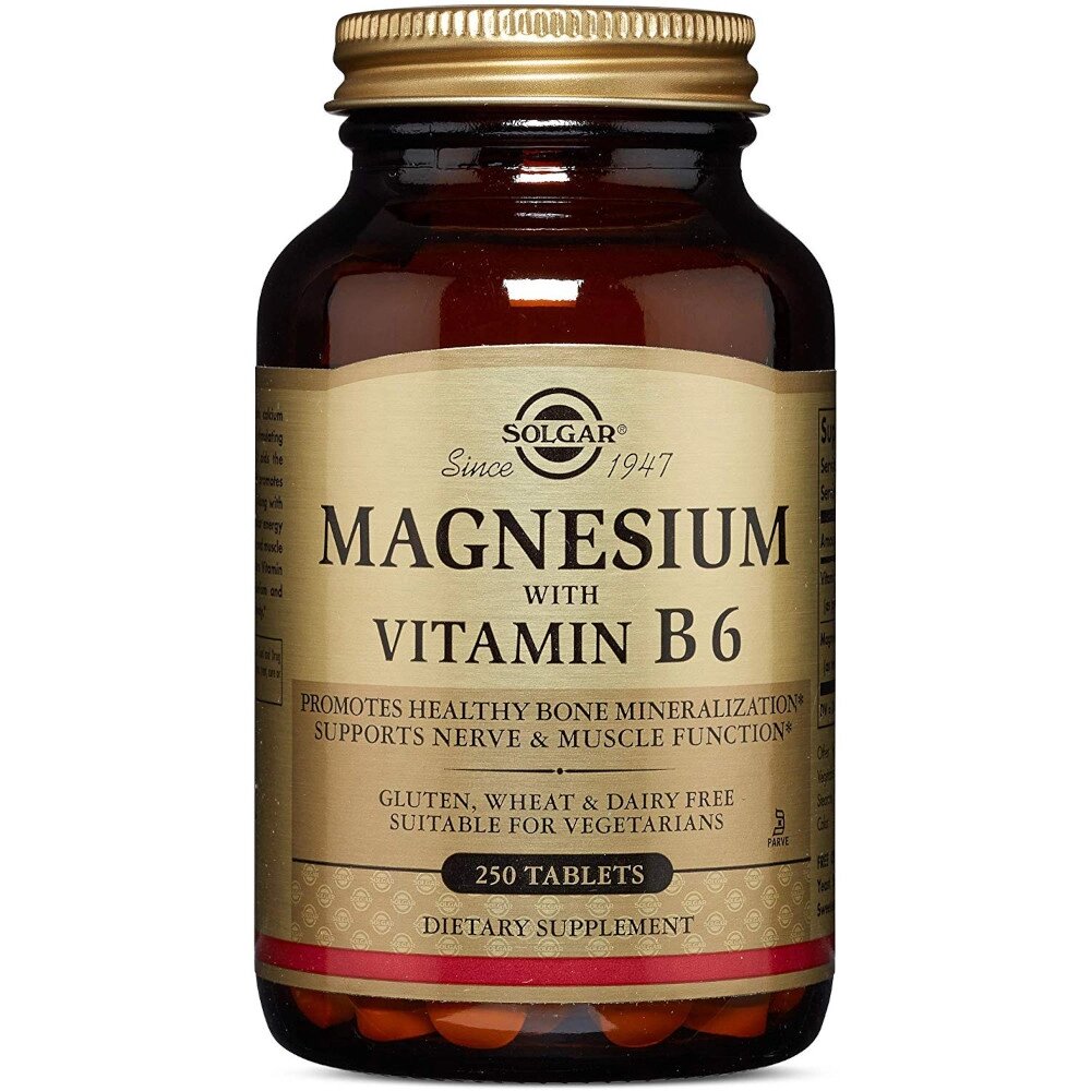 Вітаміни та мінерали Solgar Magnesium with Vitamin B6, 250 таблеток від компанії Shock km ua - фото 1