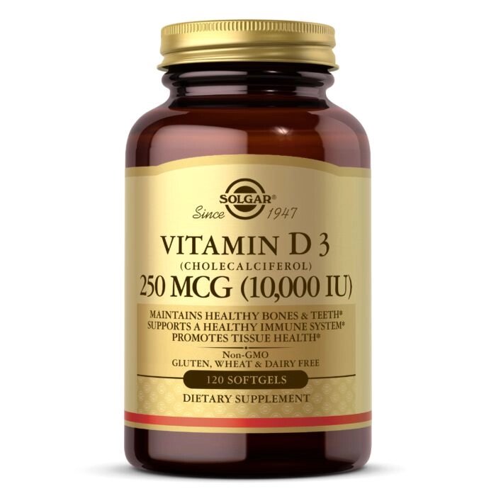 Вітаміни та мінерали Solgar Vitamin D3 250 mcg, 120 капсул від компанії Shock km ua - фото 1