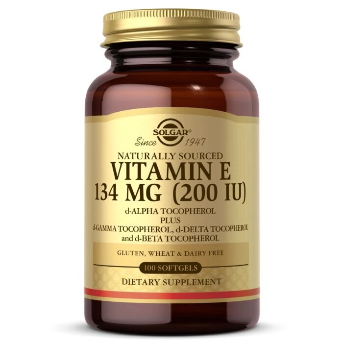 Вітаміни та мінерали Solgar Vitamin E 134 mg (200 IU) Mixed Tocopherols, 100 капсул від компанії Shock km ua - фото 1