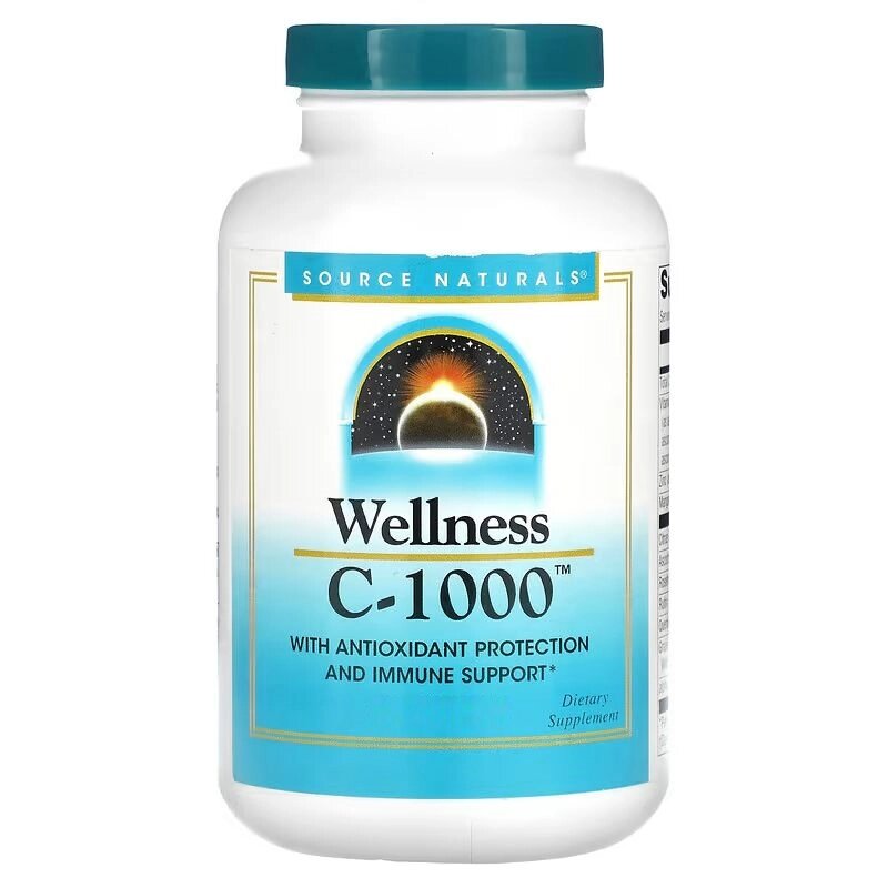 Вітаміни та мінерали Source Naturals Wellness Vitamin C-1000, 100 таблеток від компанії Shock km ua - фото 1