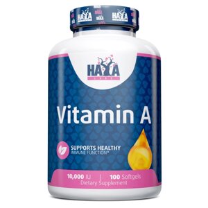 Вітаміни та мінерали Haya Labs Vitamin A 10000 IU, 100 капсул