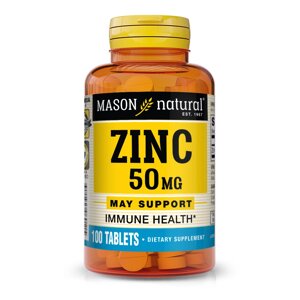 Вітаміни та мінерали Mason Natural Zinc 50 mg, 100 таблеток