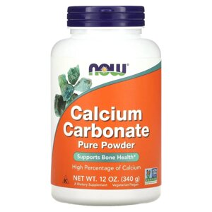 Вітаміни та мінерали NOW Calcium Carbonate Powder, 340 грам