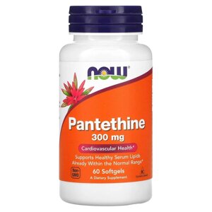 Вітаміни та мінерали NOW Pantethine 300 mg, 60 капсул