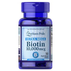 Вітаміни та мінерали Puritan's Pride Biotin 10000 mcg, 50 капсул