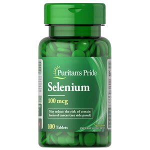 Вітаміни та мінерали Puritan's Pride Selenium 100 mcg, 100 таблеток