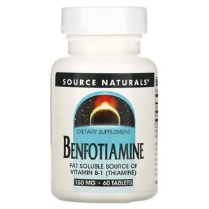 Вітаміни та мінерали Source Naturals Benfotiamine 150 mg, 60 таблеток