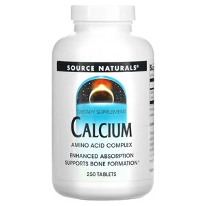 Вітаміни та мінерали Source Naturals Calcium, 250 таблеток