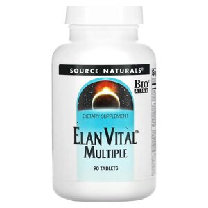 Вітаміни та мінерали Source Naturals Elan Vital Multiple, 90 таблеток