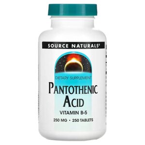 Вітаміни та мінерали Source Naturals Pantothenic Acid 250 mg, 250 таблеток