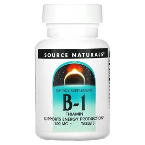 Вітаміни та мінерали Source Naturals Vitamin B1 Thiamin 100 mg, 250 таблеток