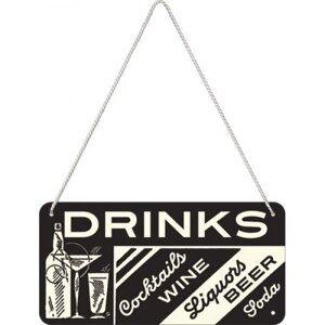 Вивіска на шнурку "Sing Drinks" Nostalgic Art (28010)
