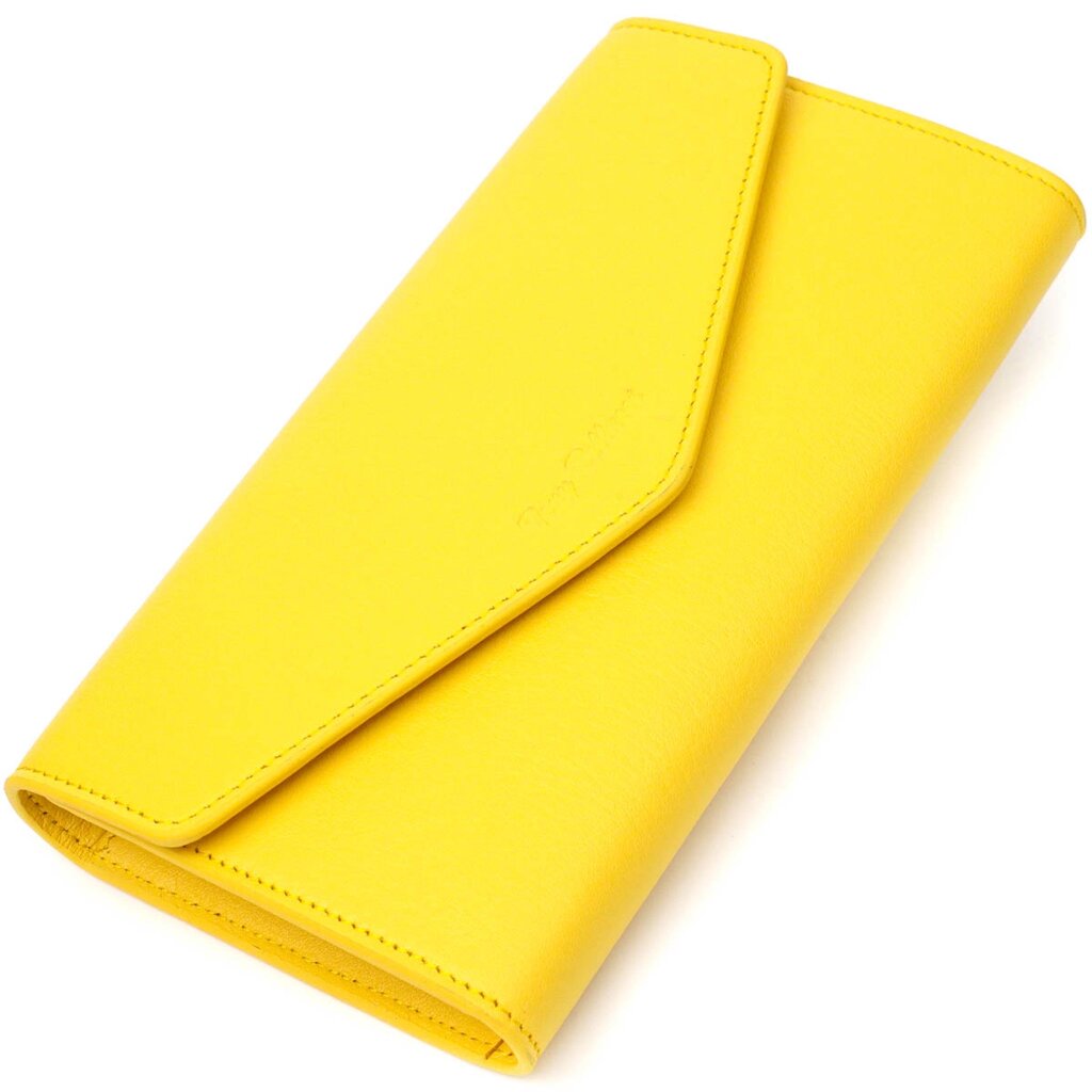 Яскраве жіноче велике портмоне з натуральної шкіри Tony Bellucci 21975 Жовтий від компанії Shock km ua - фото 1