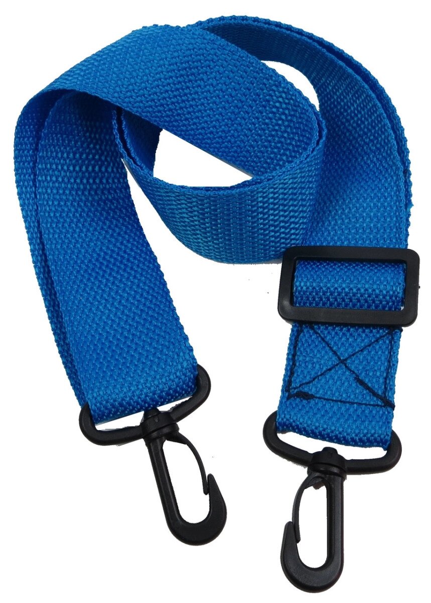 Яскравий ремінь через плече для дорожньої або спортивної сумки Portfolio блакитний від компанії Shock km ua - фото 1