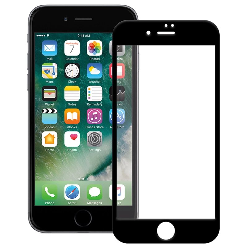 Захисне скло Full screen PowerPlant для Apple iPhone 7/8, Black від компанії Shock km ua - фото 1