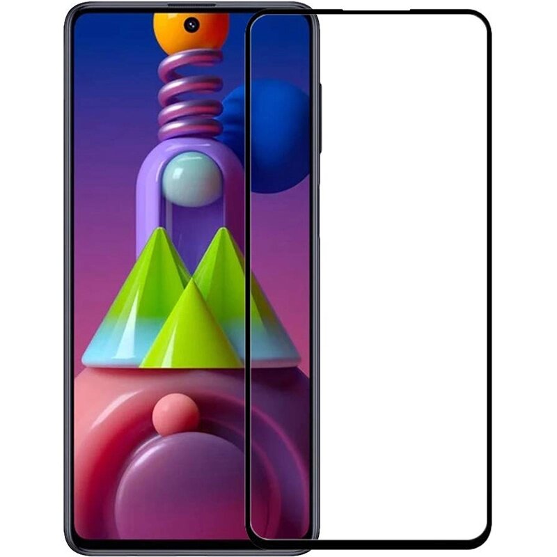 Захисне скло Full screen PowerPlant для Samsung Galaxy M51, Black від компанії Shock km ua - фото 1