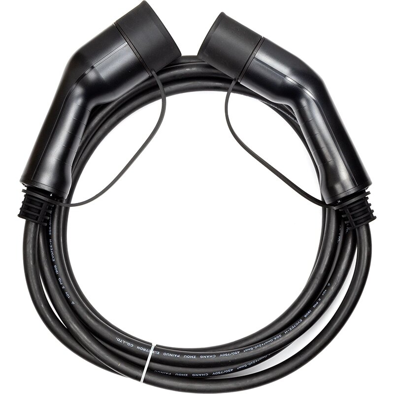 Зарядний кабель HiSmart для електромобілів Type 2 - Type 2, 32A, 7.2кВт, 1 фазний, 5м від компанії Shock km ua - фото 1