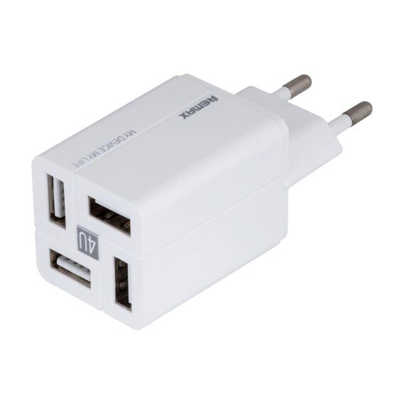Зарядний пристрій USB Remax RP-U43-White білий від компанії Shock km ua - фото 1