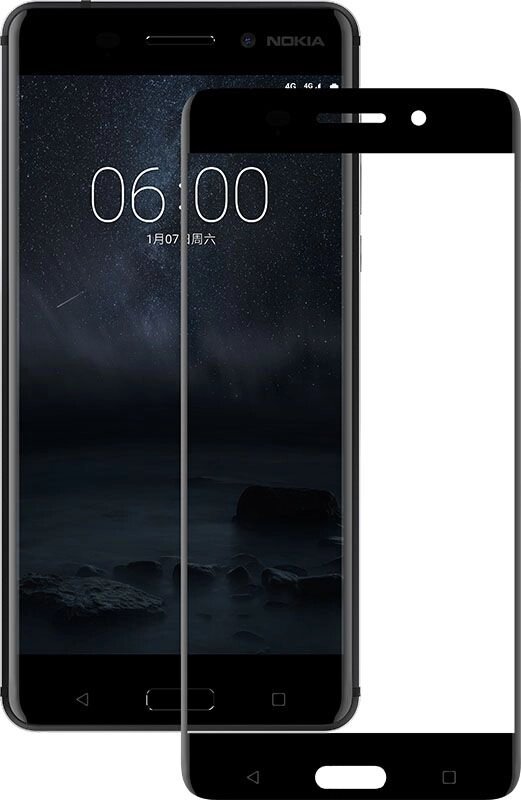 Защитное стекло Mocolo 2.5D Full Cover Tempered Glass Nokia 6 Black від компанії Shock km ua - фото 1