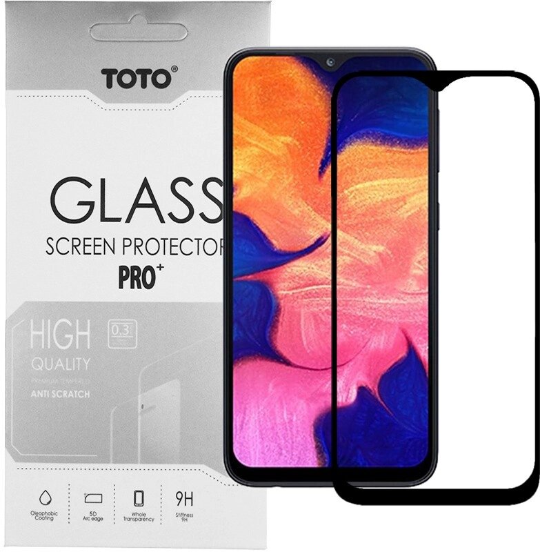 Защитное стекло TOTO 5D Full Cover Tempered Glass Samsung Galaxy A10/M10 Black від компанії Shock km ua - фото 1