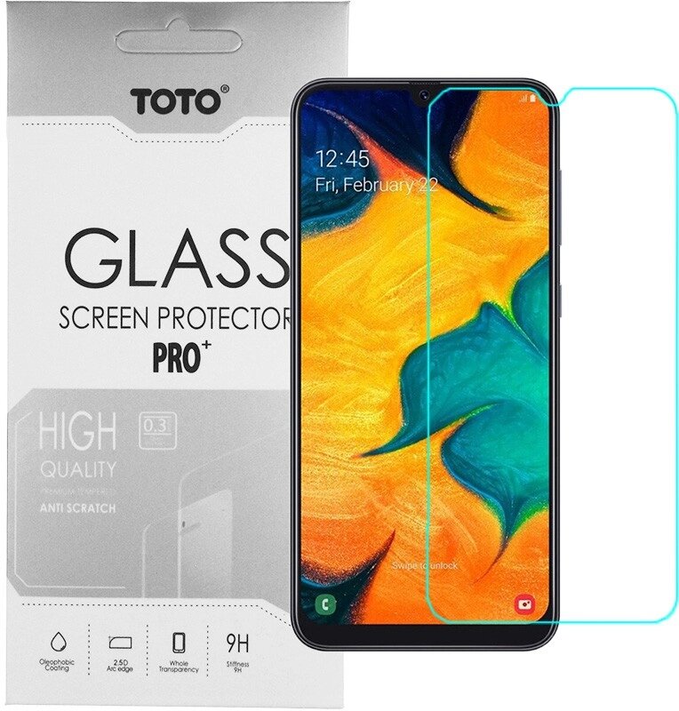 Защитное стекло TOTO Hardness Tempered Glass 0.33mm 2.5D 9H Samsung Galaxy A20/A30/A50 від компанії Shock km ua - фото 1
