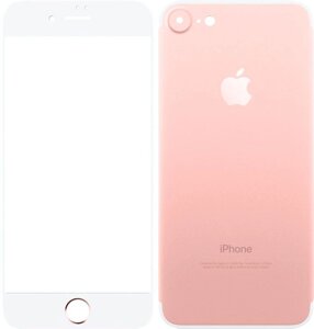 Защитное стекло TOTO Metal Tempered Glass 0.2 mm front and back iPhone 7 Rose Gold