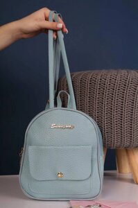Жіночий міні-рюкзак блакитний код 7-40110