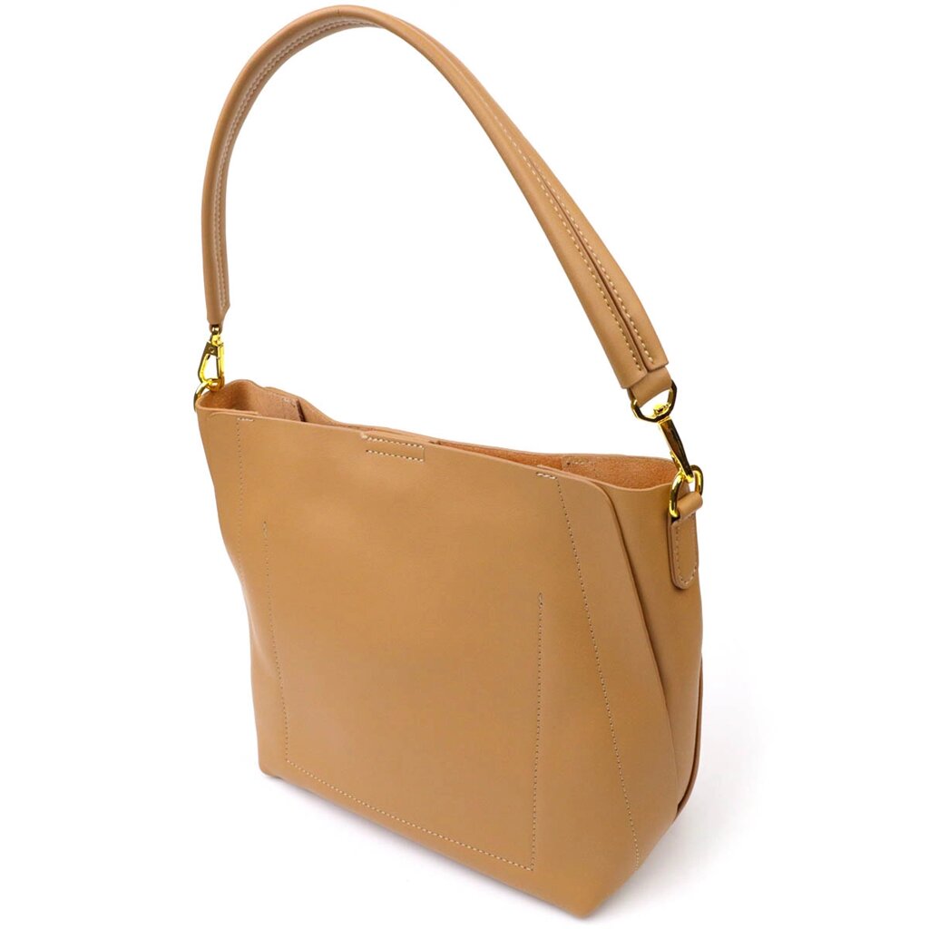 Жіноча ділова сумка з натуральної шкіри 22110 Vintage Пісочна від компанії Shock km ua - фото 1
