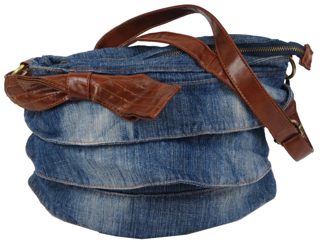 Жіноча джинсова сумка Fashion jeans bag синя від компанії Shock km ua - фото 1