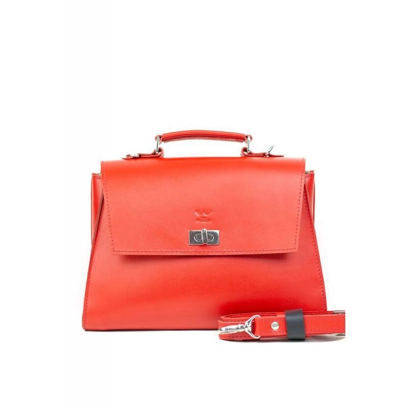 Жіноча шкіряна сумка Classic червона від компанії Shock km ua - фото 1