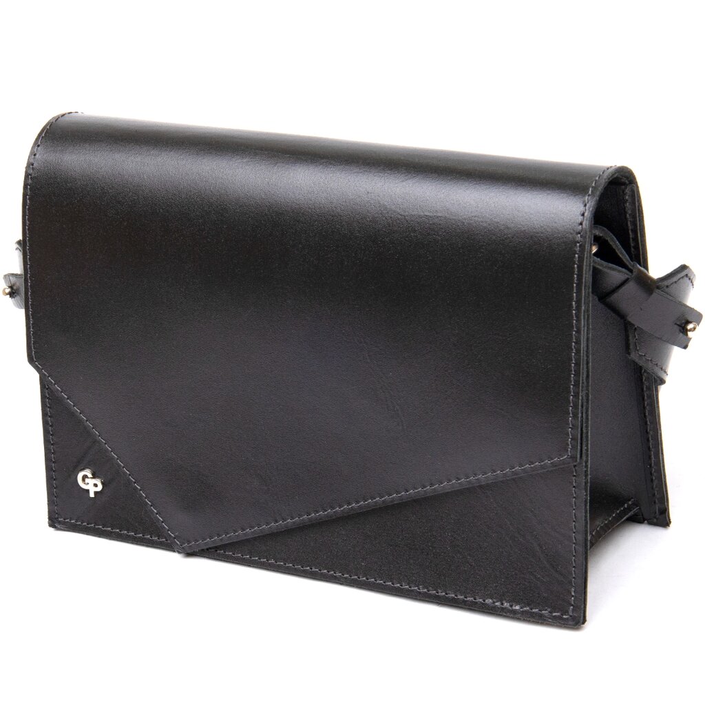 Жіноча стильна сумка з натуральної шкіри GRANDE PELLE 11434 Чорний від компанії Shock km ua - фото 1