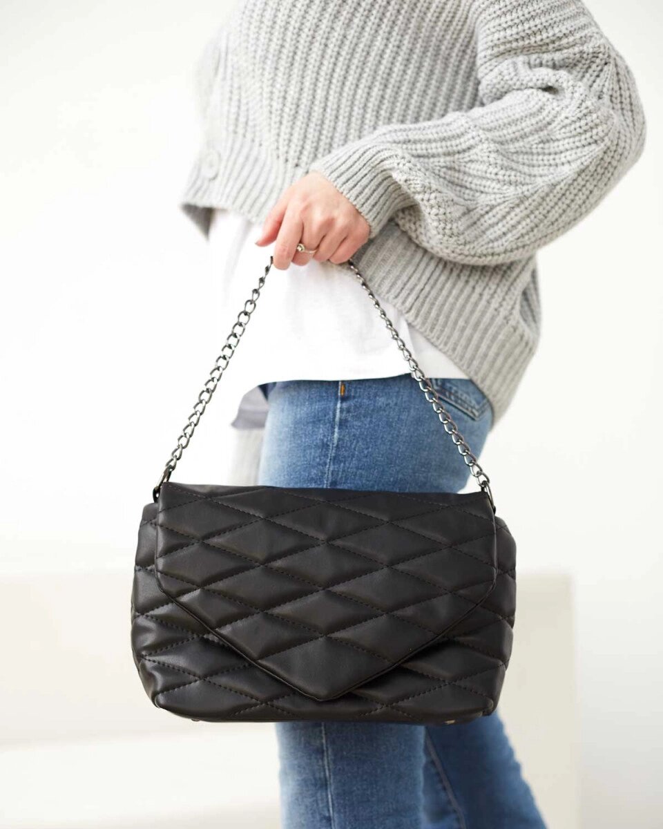 Жіноча сумка «Шарлота» чорна від компанії Shock km ua - фото 1
