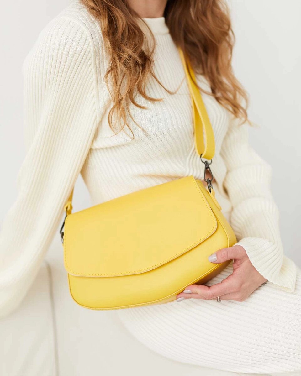 Жіноча сумка «Теона» жовта від компанії Shock km ua - фото 1
