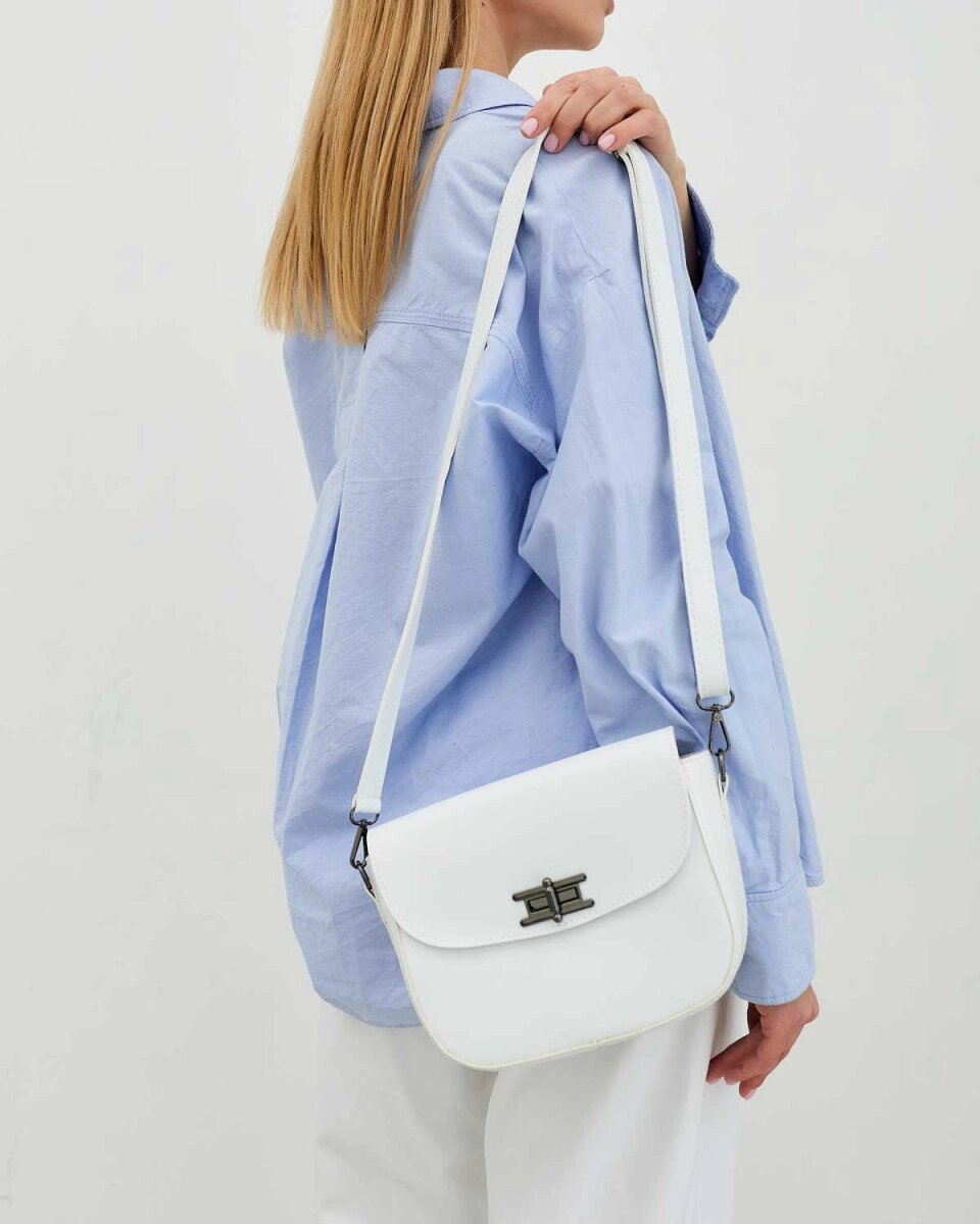Жіноча сумочка «Стеффі» біла від компанії Shock km ua - фото 1