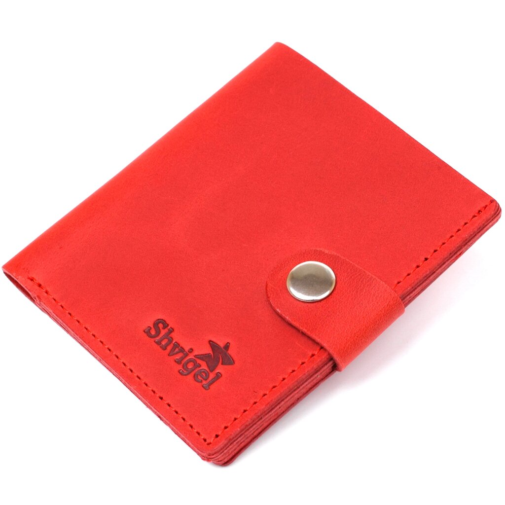 Жіноче матове портмоне невелике Shvigel 16476 Червоний від компанії Shock km ua - фото 1