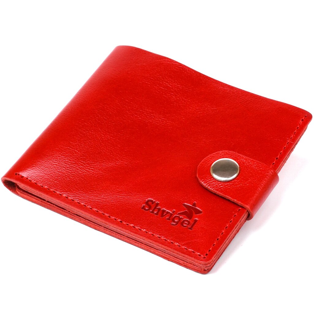 Жіноче невелике шкіряне портмоне Shvigel 16461 Червоний від компанії Shock km ua - фото 1